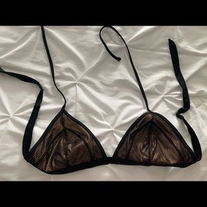 Gold and Black Bikini Top